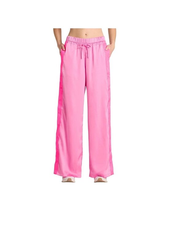 Joylab Pants - NWT Joylab Elastic Waist Satin Tear Away Track Drawstring Pants Neon Pink 2XL
